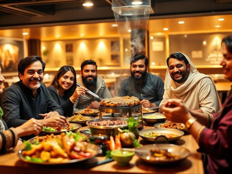 Families enjoying dinner together at Red Chilli Restaurant DHA Phase 6 Lahore