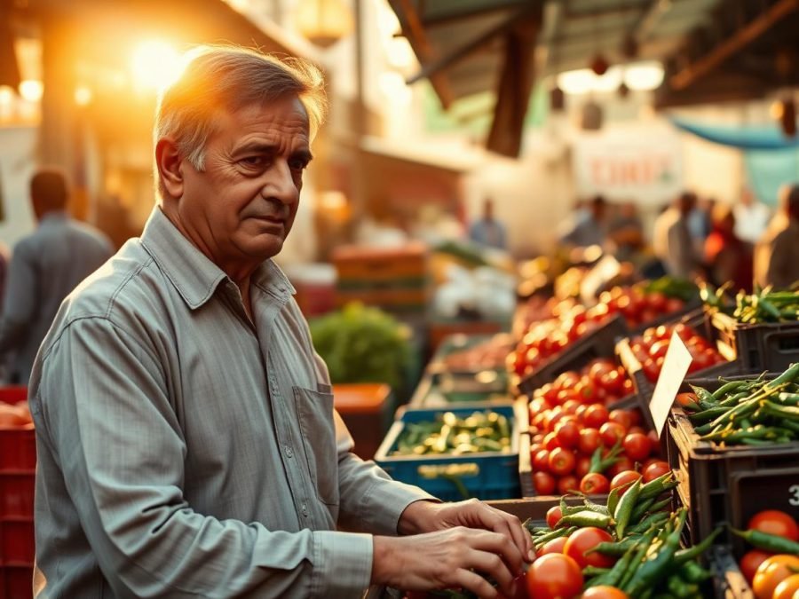 Founder Ch. Ahmed Saeed at the morning market selecting fresh ingredients for Red Chilli Restaurant DHA Phase 6 Lahore