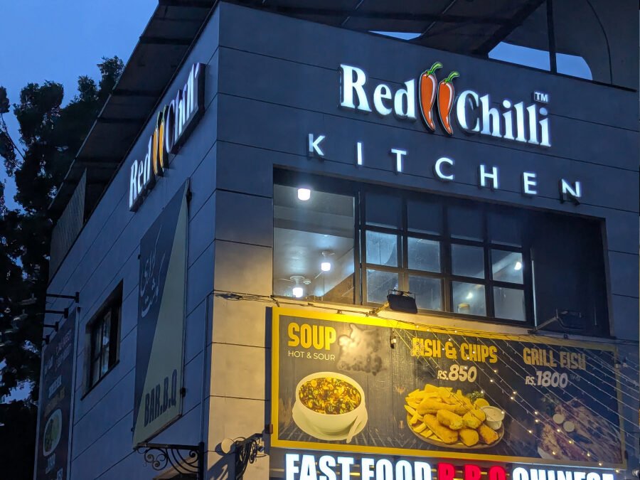 Red Chilli Restaurant exterior in Phase 6 DHA Lahore